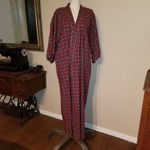Plaid summer weight cotton kimono